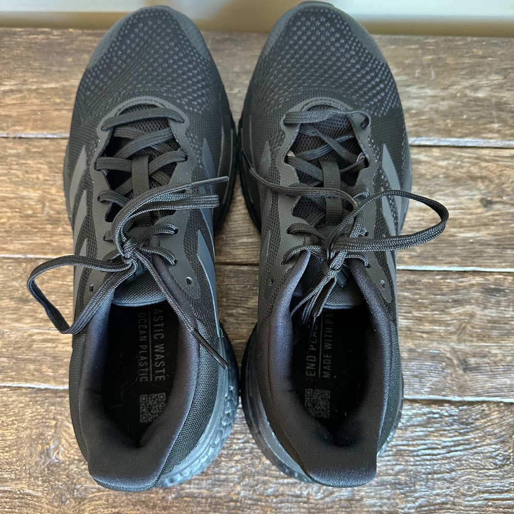 Adidas SolarGlide Glide Boost Running Shoes Men's Black Athletic Sneakers Size 8 - Picture 4 of 10